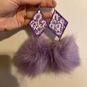 Handmade Fuzzy ‘Tipper’ Earrings